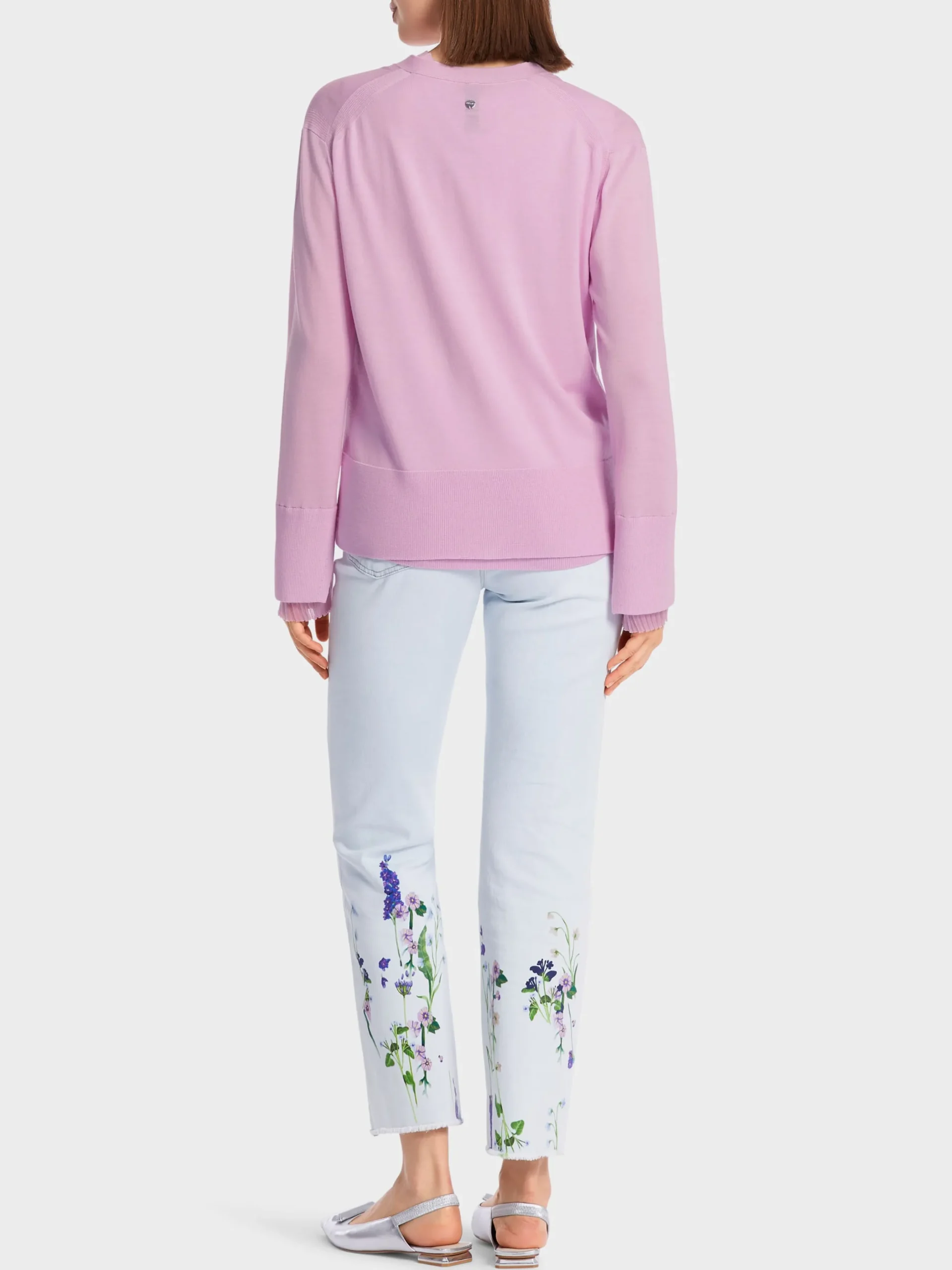 Marc Cain Jacken|Strick-WEITER CARDIGAN "RETHINK TOGETHER" pink lavender
