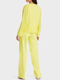 Marc Cain Jacken|Strick-WEITER CARDIGAN "RETHINK TOGETHER" pale lemon