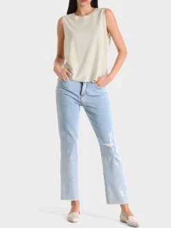 Marc Cain Shirts & Tops|Strick-WEITES TOP "RETHINK TOGETHER" smoke