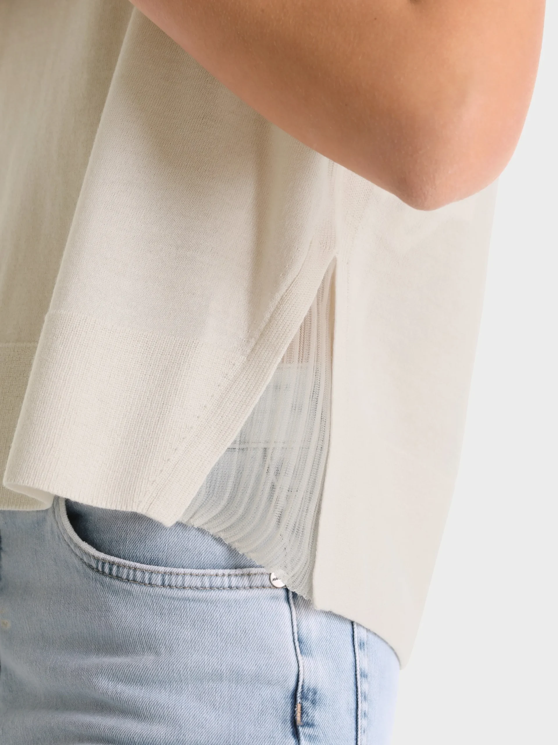 Marc Cain Shirts & Tops|Strick-WEITES TOP "RETHINK TOGETHER" smoke