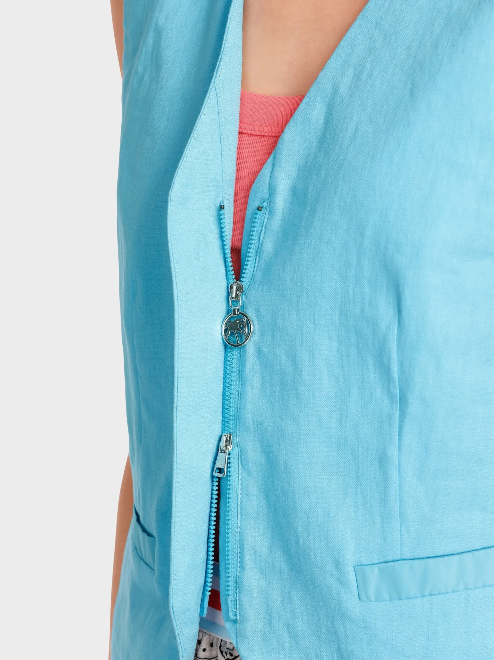 Marc Cain Hosenanzüge|Jacken-WESTE MIT REIßVERSCHLUSS light turquoise