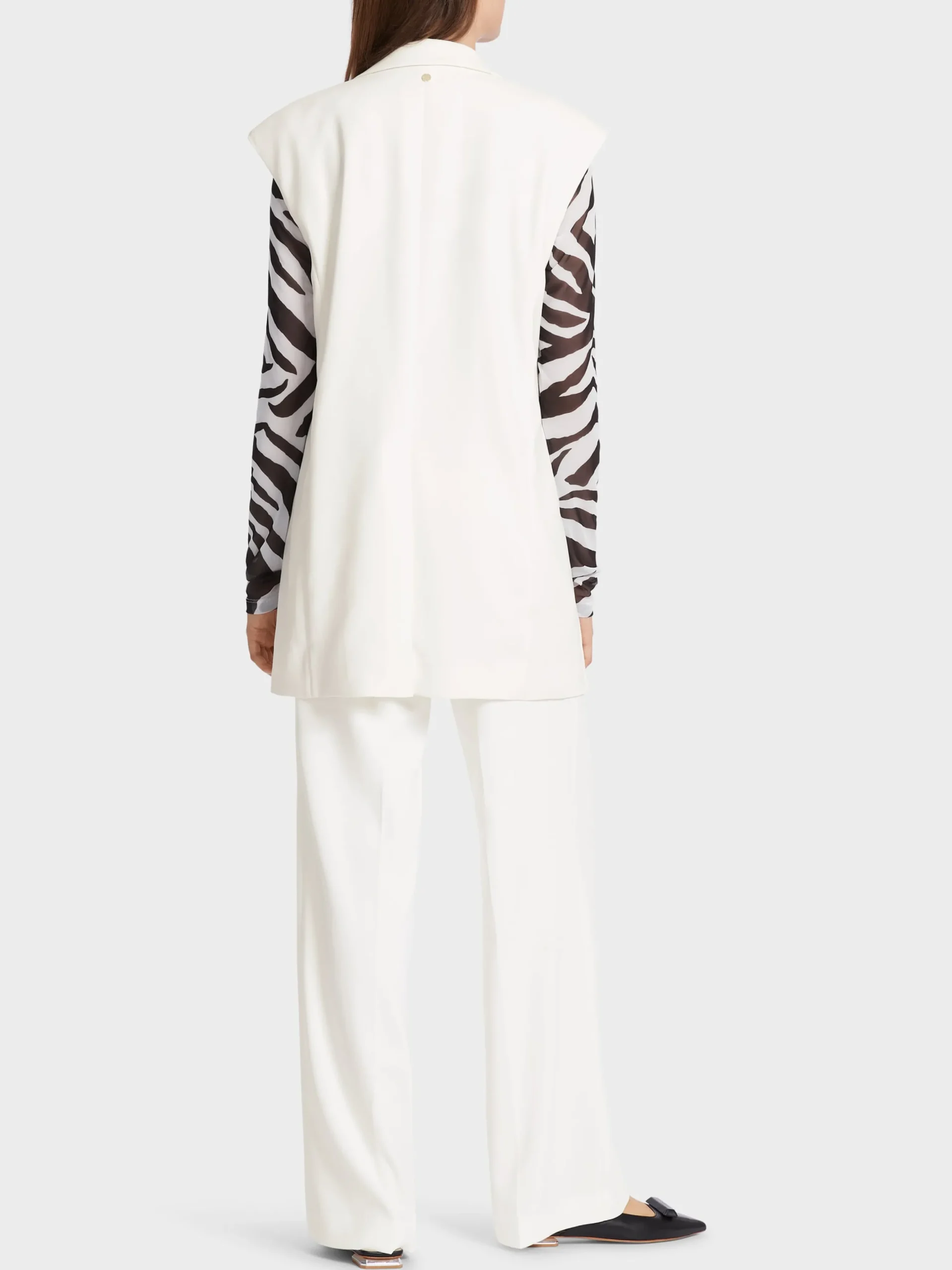 Marc Cain Hosenanzüge|Jacken-WESTE MIT REVERS off-white