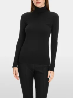 Marc Cain Shirts & Tops-ZARTER ROLLKRAGENPULLOVER black