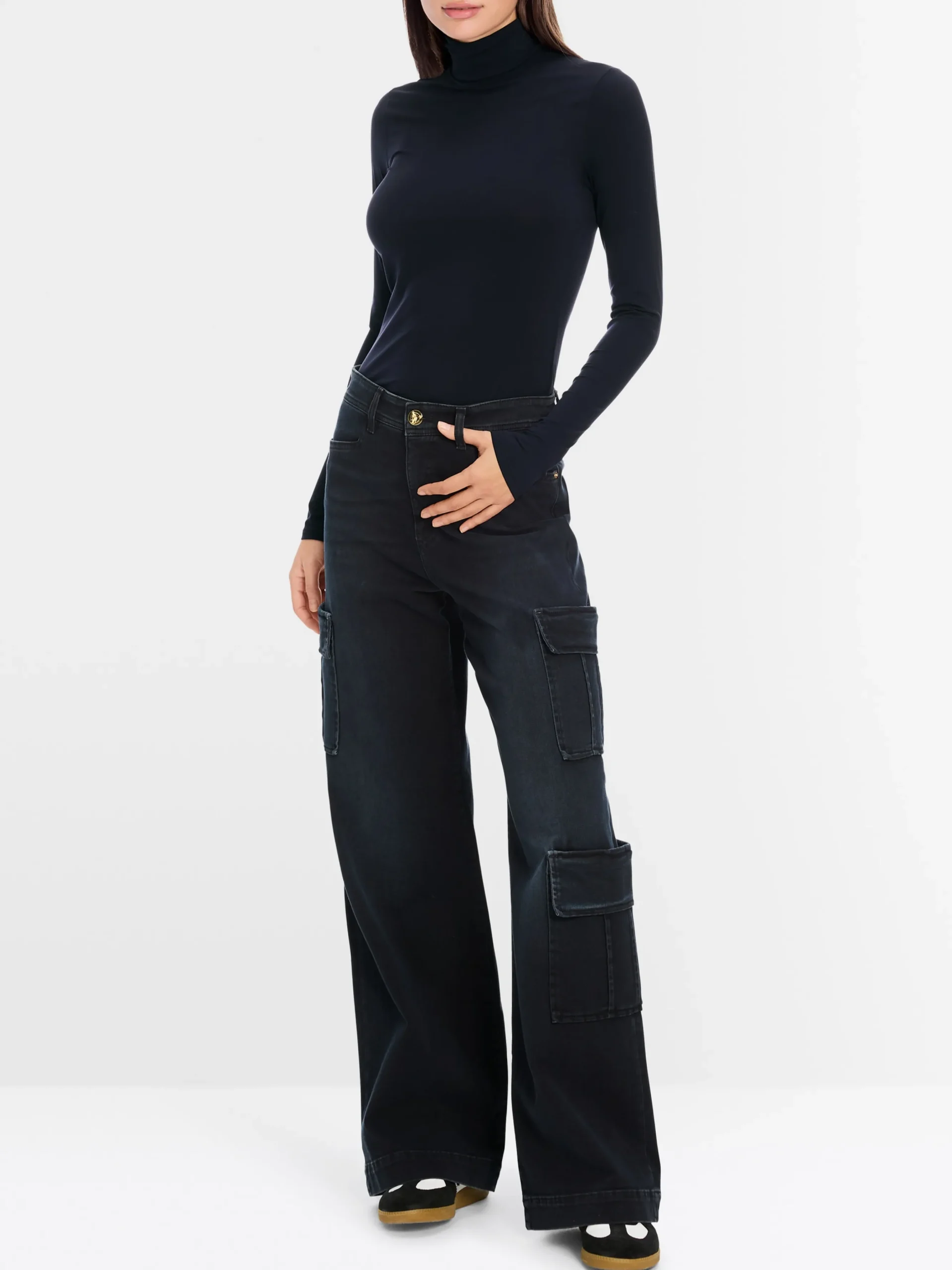 Marc Cain Shirts & Tops-ZARTER ROLLKRAGENPULLOVER midnight blue