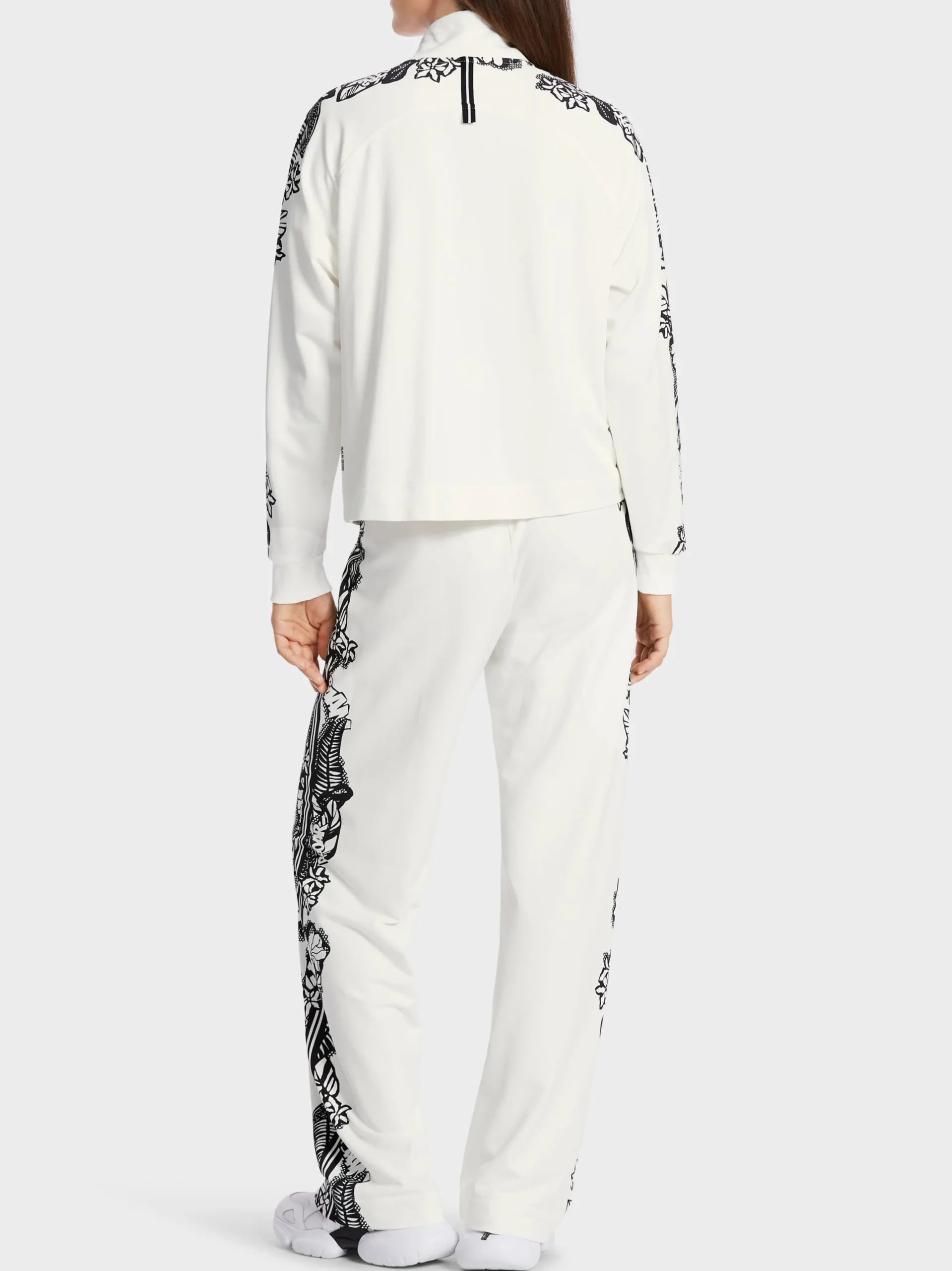Marc Cain Jacken-ZIPPJACKE MIT FLORALEM PRINT white and black