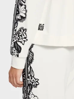 Marc Cain Jacken-ZIPPJACKE MIT FLORALEM PRINT white and black